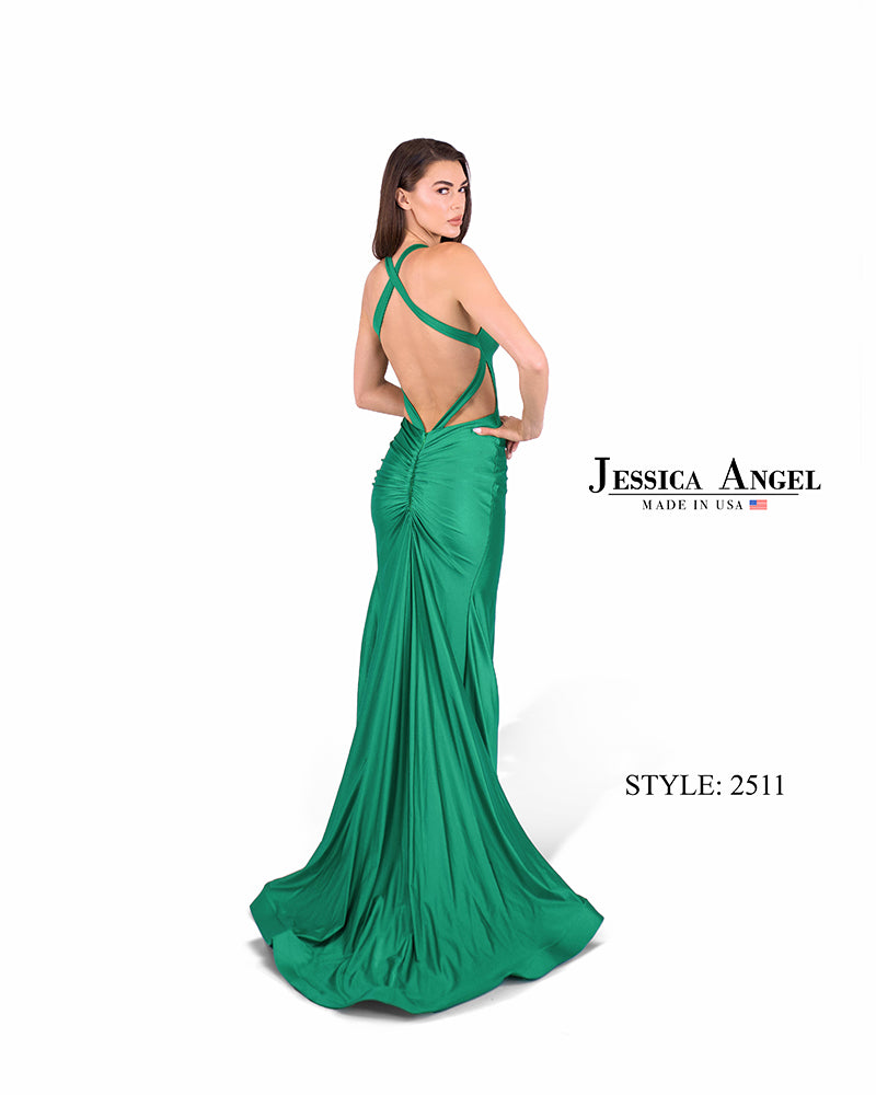 Ladivine CD3969 strapless fit-and-flare gown with sweetheart neckline and beaded fringe details.