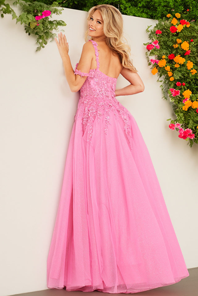 JVN - JVN25826 - Embroidered A Line Gown