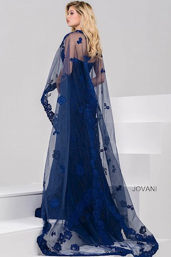 Jovani - 39769 - Evening Gown with Lace and Sheer Cape Overlay Madeline's Boutique Toronto Jovani - 39769 - Evening Gown with Lace and Sheer Cape Overlay Madeline's Boutique Toronto