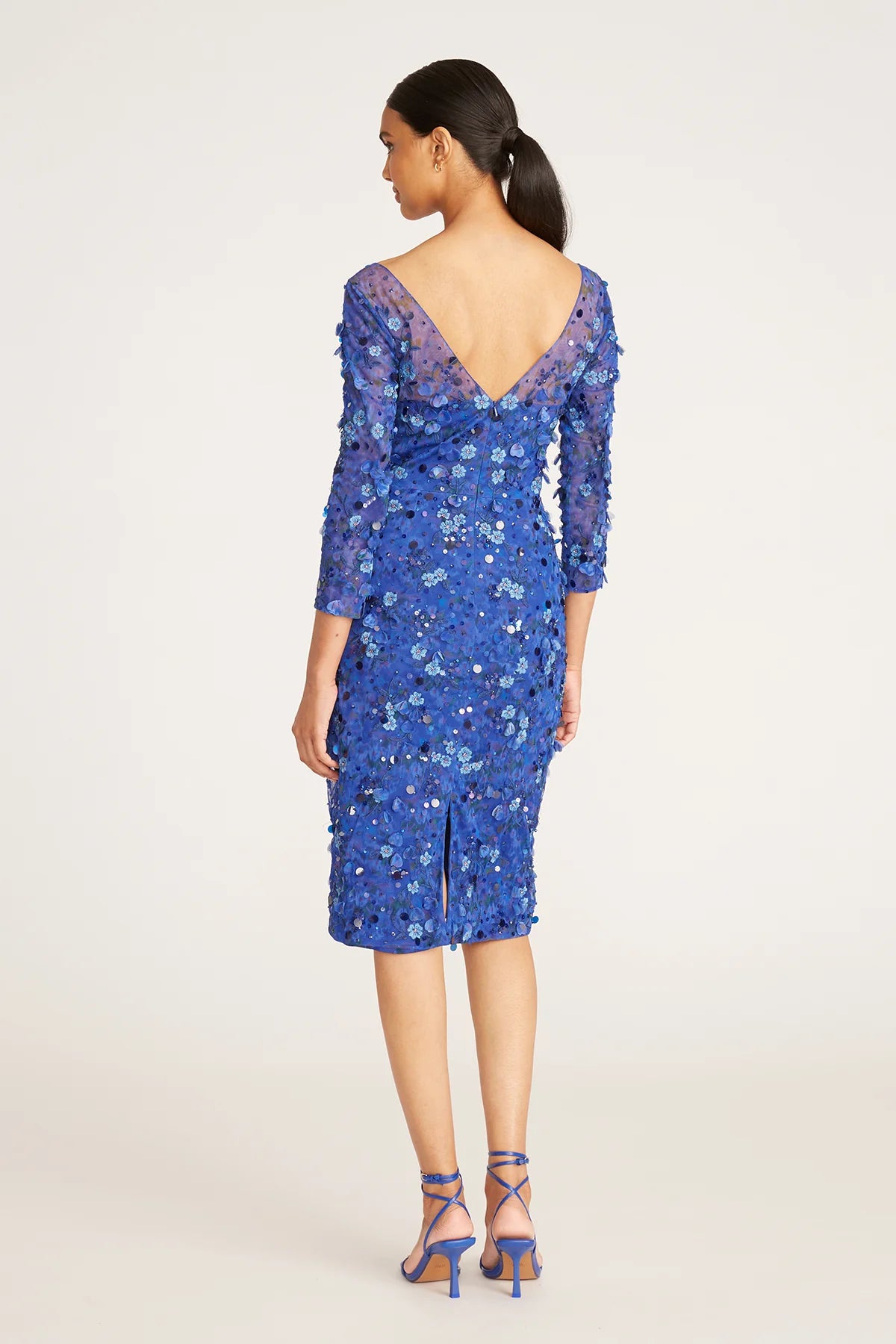 THEIA - 8819419 - ELODIE V NECK BEADED DRESS