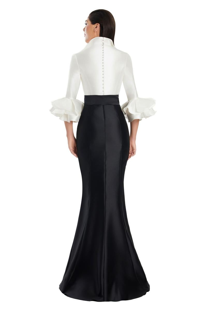 Alexander by Daymor - 3087S25 - Ruffle Sleeve Jacket Gown