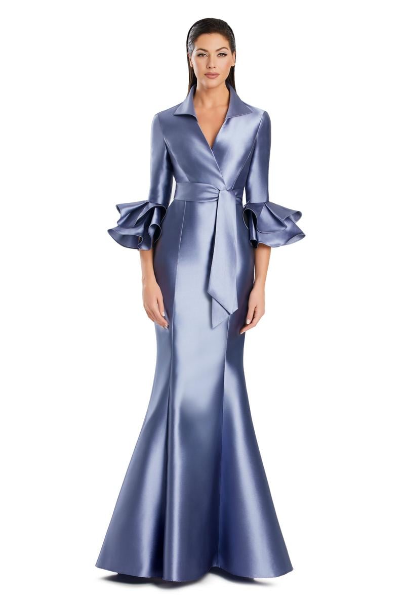 Alexander by Daymor - 3087S25 - Ruffle Sleeve Jacket Gown