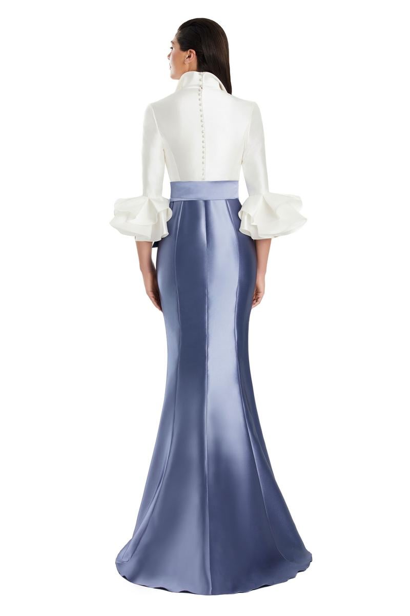 Alexander by Daymor - 3087S25 - Ruffle Sleeve Jacket Gown