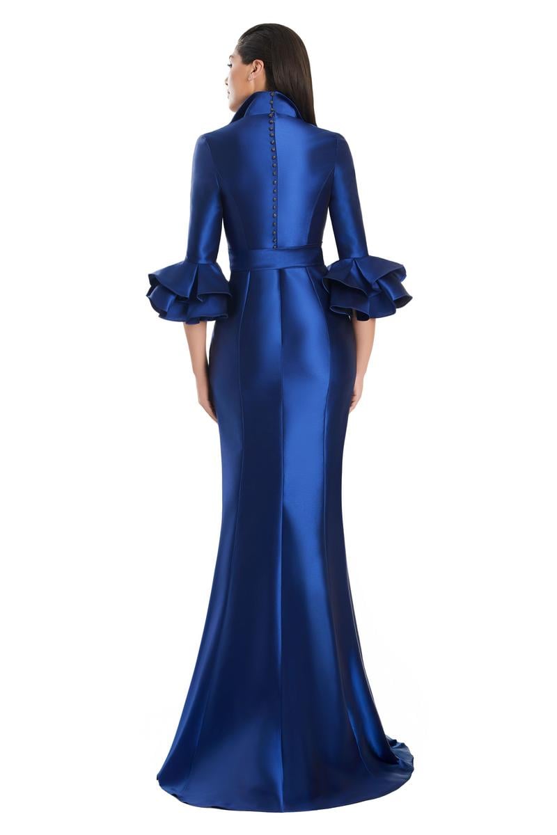 Alexander by Daymor - 3087S25 - Ruffle Sleeve Jacket Gown