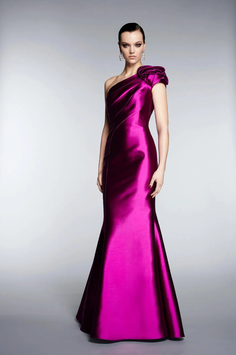 Frascara - 3511 - One Shoulder Fit and Flare Gown