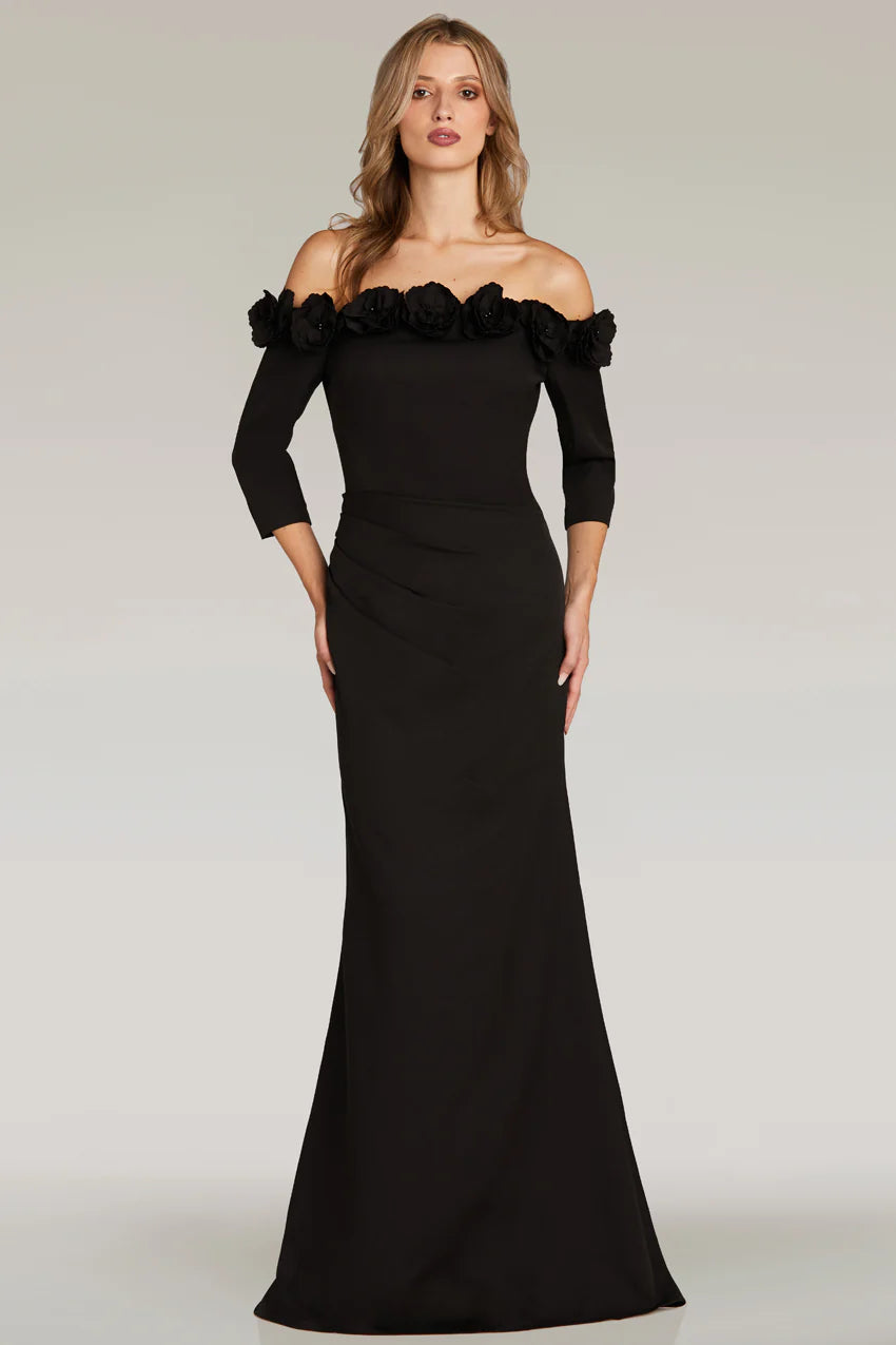 Gia Franco 12272 Off the Shoulder Long Sleeve Evening Dress