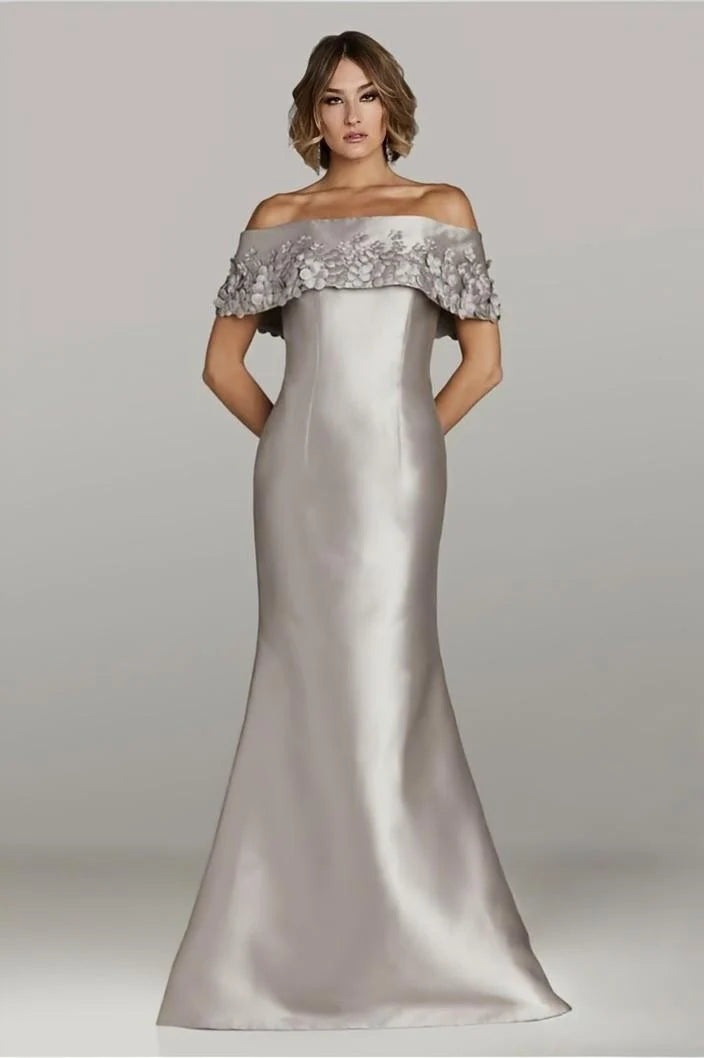 Gia Franco 18417 Off the Shoulder Fit and Flare Evening Dress