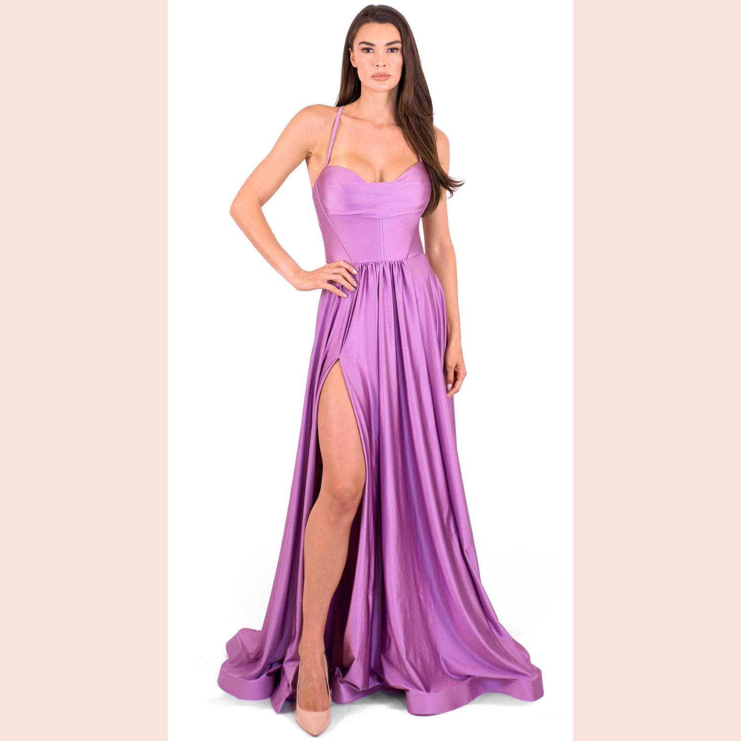 Jessica Angel 2556 High Slit Prom Evening Dress Red XS