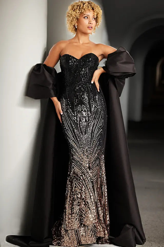 Jovani silver ball gown online