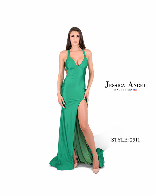 Ladivine CD3969 strapless fit-and-flare gown with sweetheart neckline and beaded fringe details.
