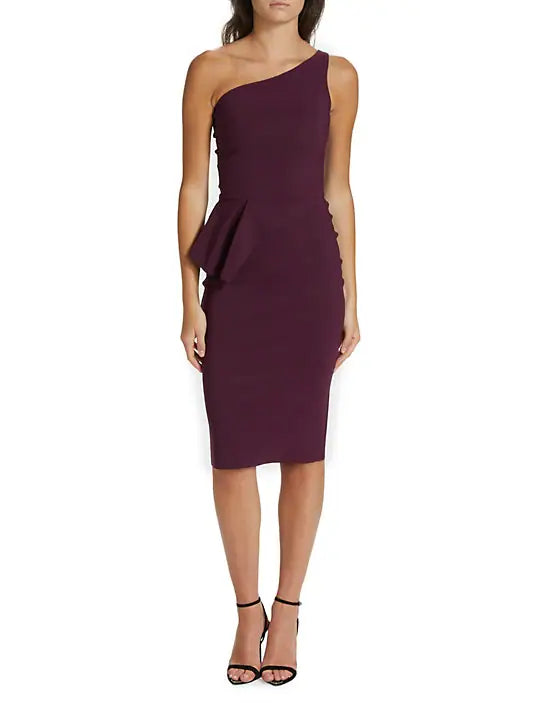 CHIARA BONI - ZULEMA - One-Shoulder Ruffle Sheath Dress