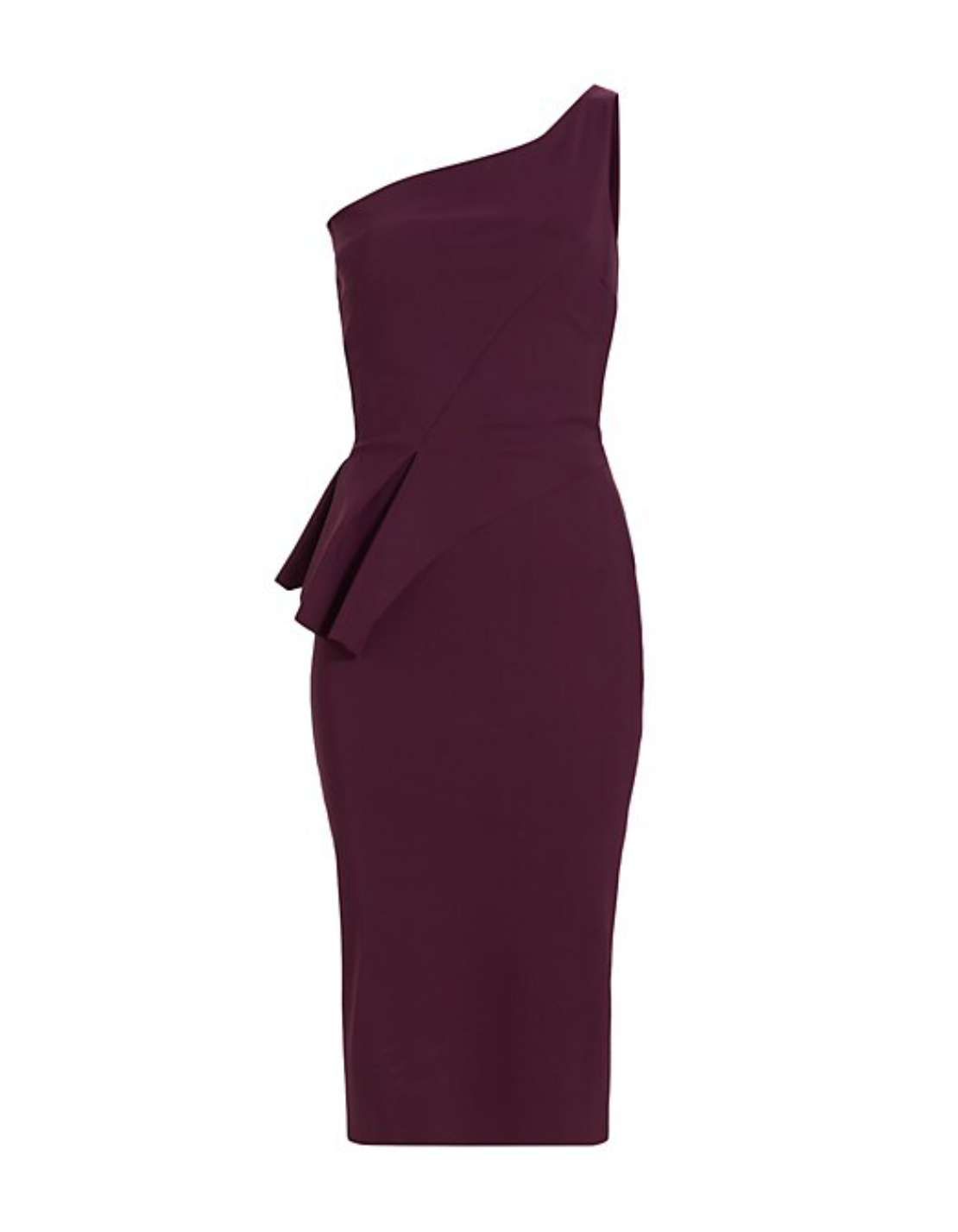 CHIARA BONI - ZULEMA - One-Shoulder Ruffle Sheath Dress