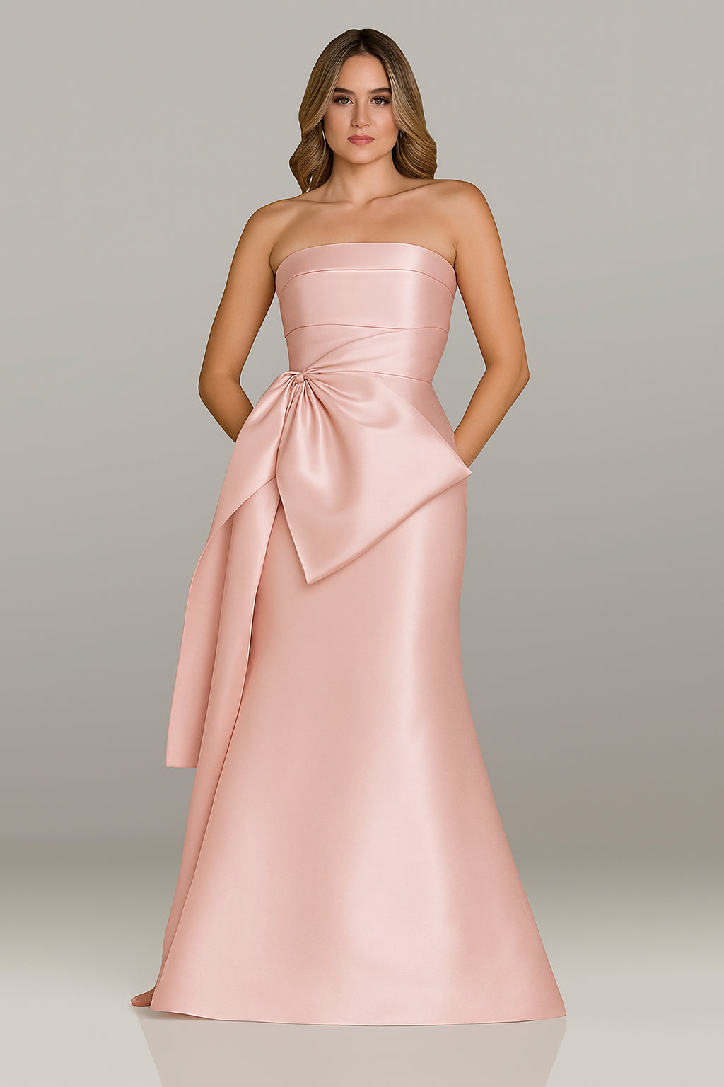 Gia Franco - 12534 - Strapless Gown with Bow Accent