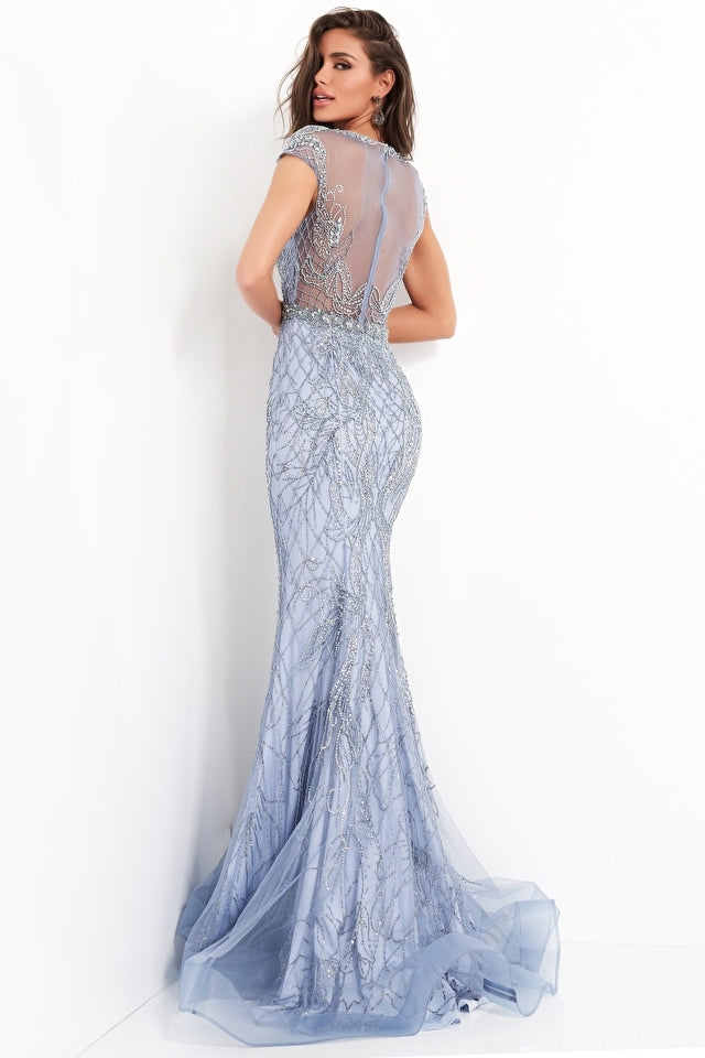 Jovani - 00883 - Light Blue Embellished Mother of the Bride Dress