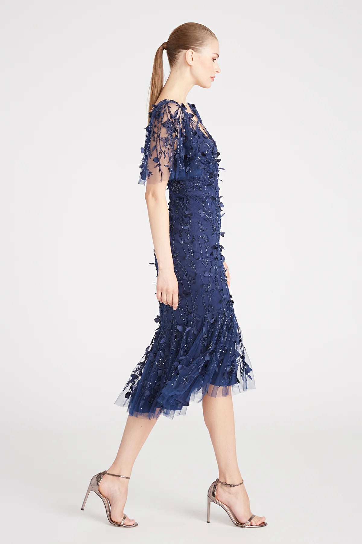 THEIA - 8818857 - GRETCHEN PETAL COCKTAIL DRESS