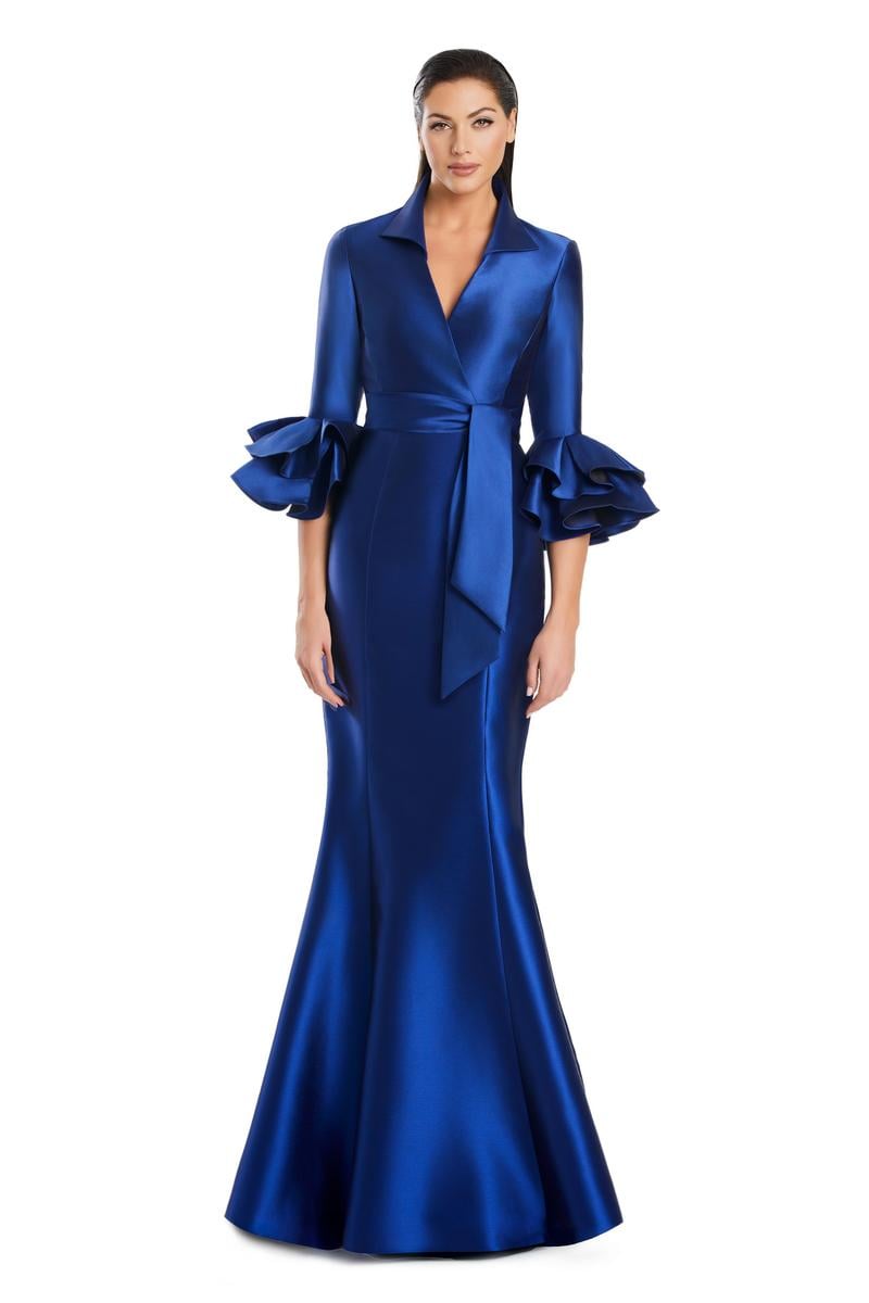 Alexander by Daymor - 3087S25 - Ruffle Sleeve Jacket Gown