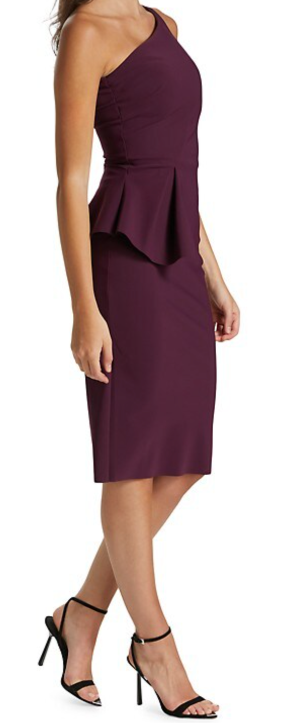 Chiara Boni - Zulema - One-Shoulder Peplum Cocktail Dress
