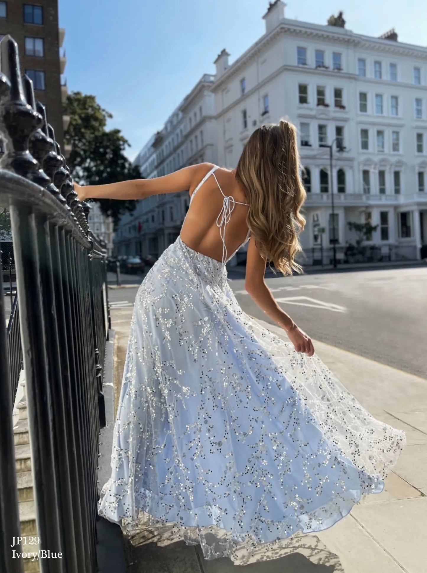 Jadore - JP129 - Embellished A-Line Evening Gown