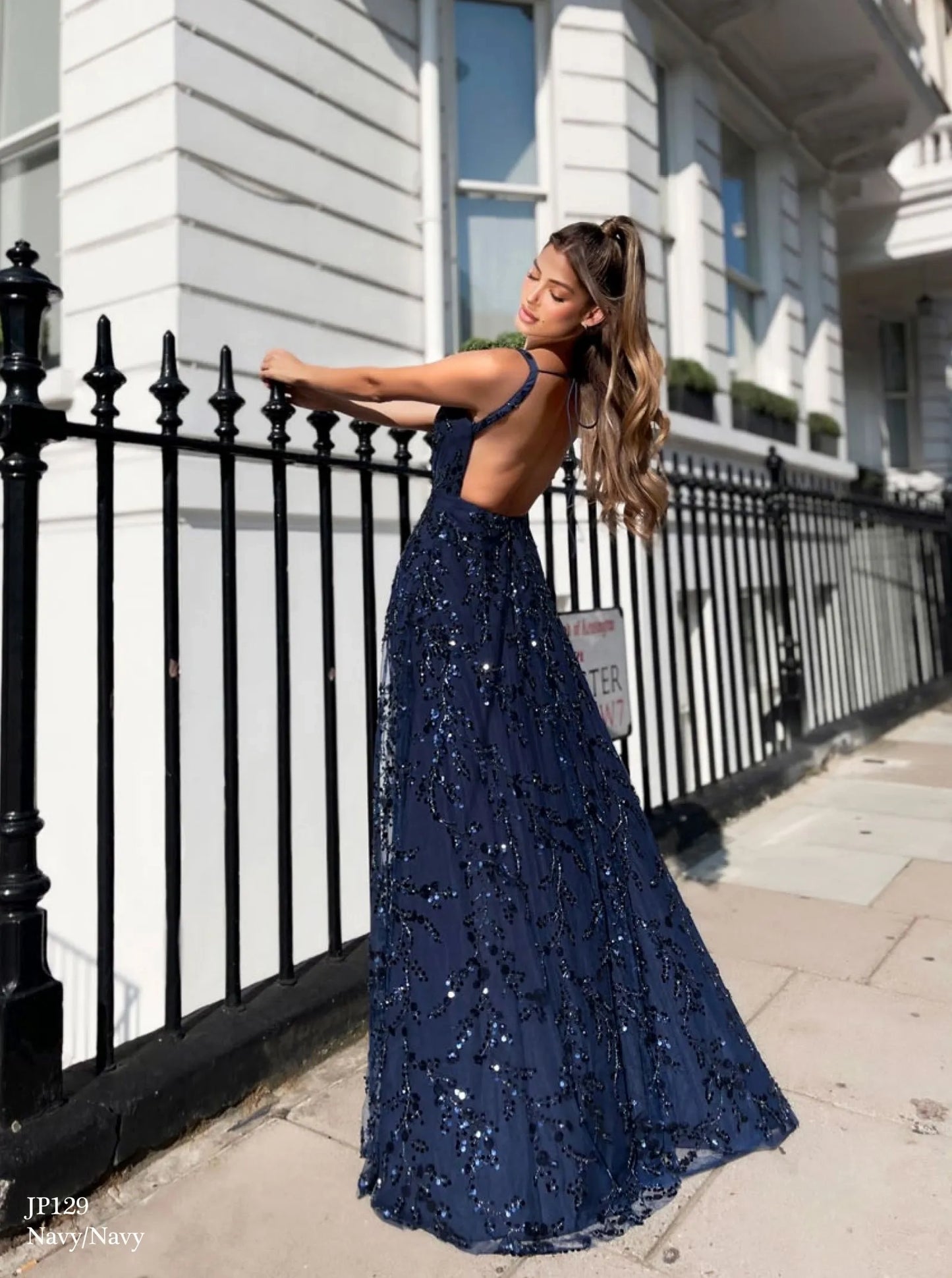 Jadore - JP129 - Embellished A-Line Evening Gown