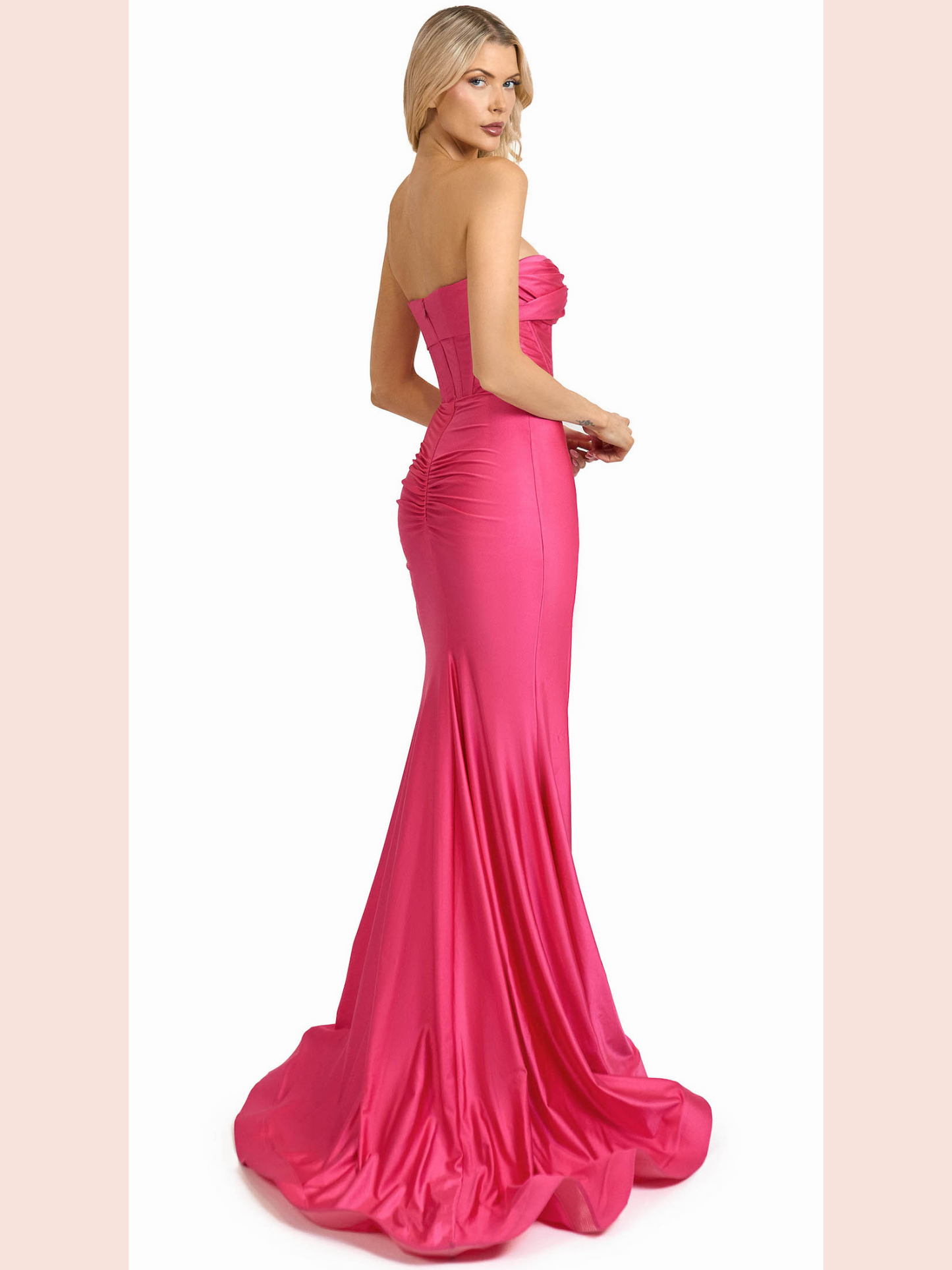 Jessica Angel - 2593 - Strapless High-Slit Gown