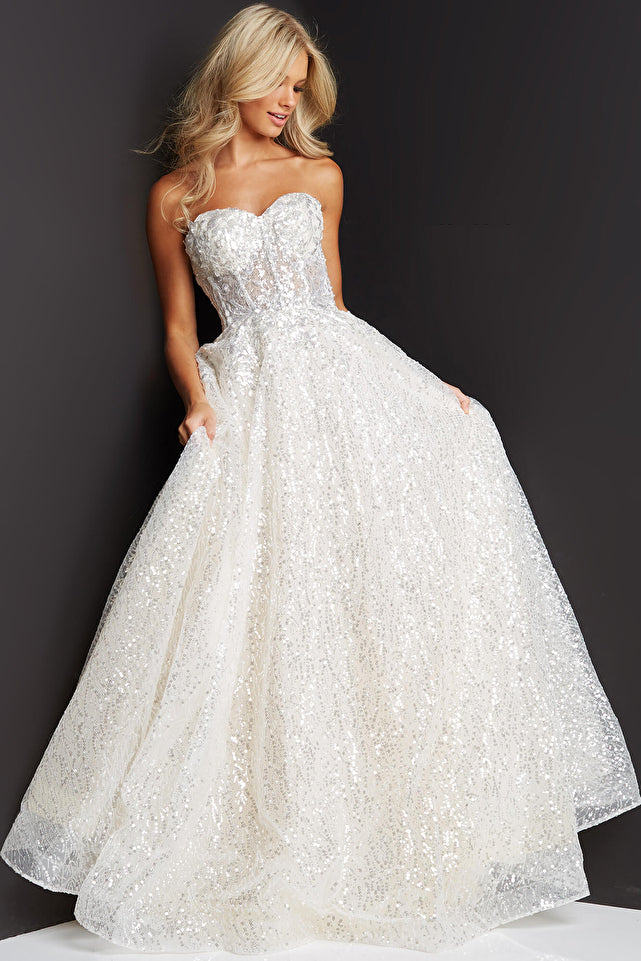 JVN - JVN08417 -Sequin Embellished Ballgown