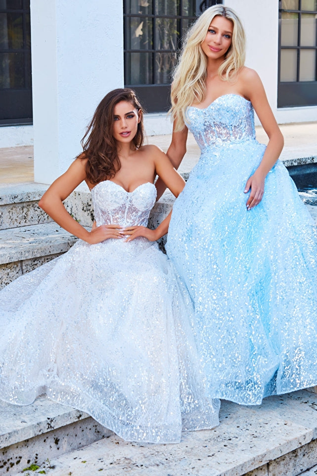 JVN - JVN08417 -Sequin Embellished Ballgown