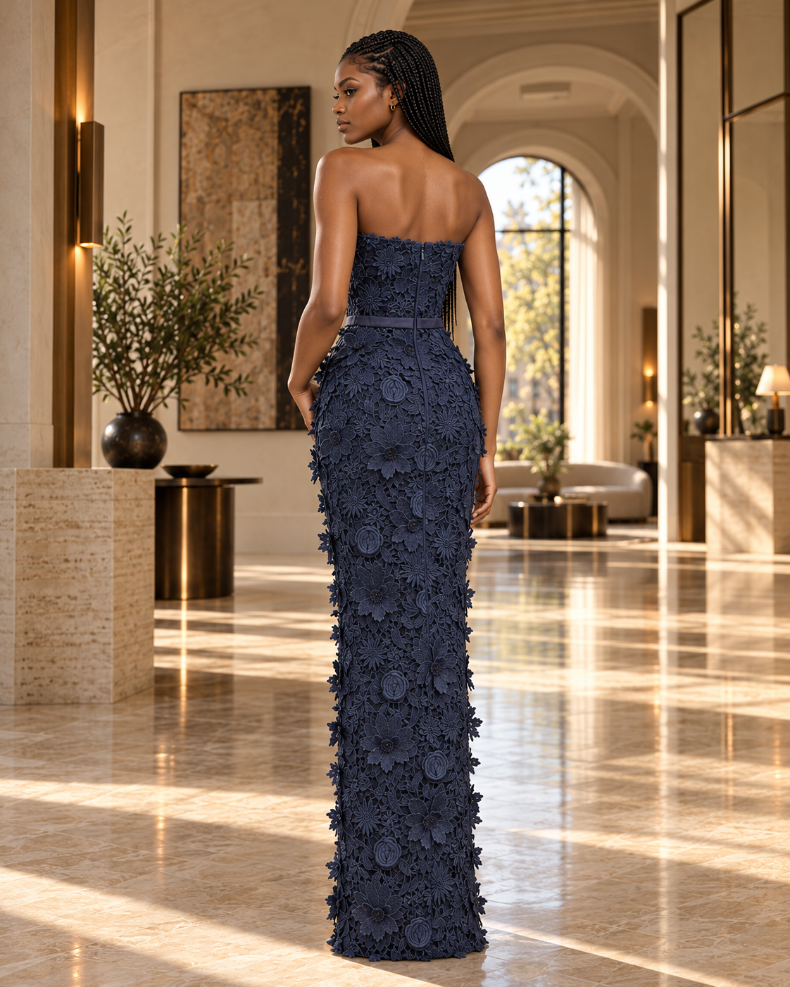 Madeline’s - Amiri - Strapless 3D Floral Gown