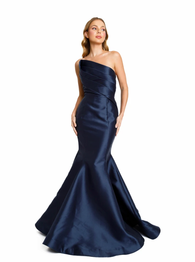 Nicole Bakti 7206 Strapless Taffeta Mermaid Gown - Elegant formal gown featuring a strapless neckline, pleated detailing, and mermaid silhouette in luxurious taffeta.