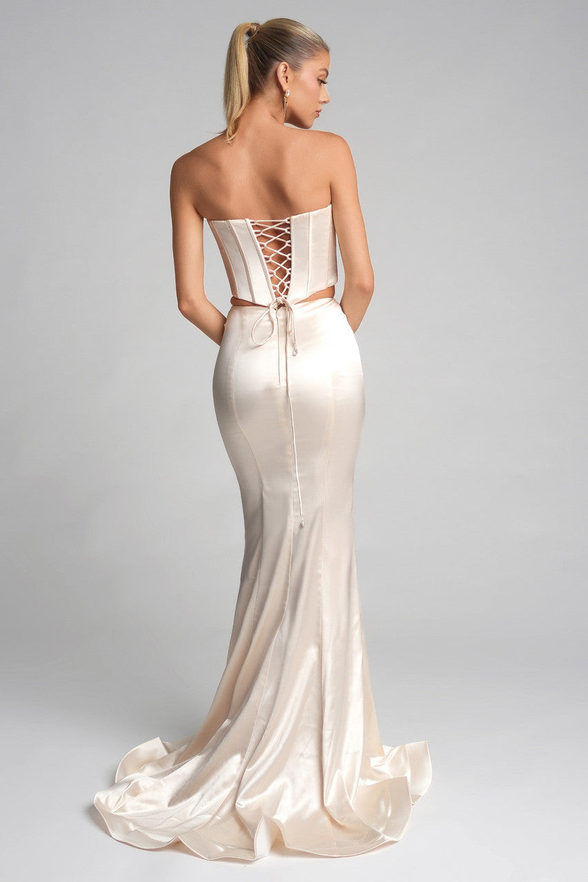 Portia & Scarlett - PS26170 - Strapless Corset Gown with Train