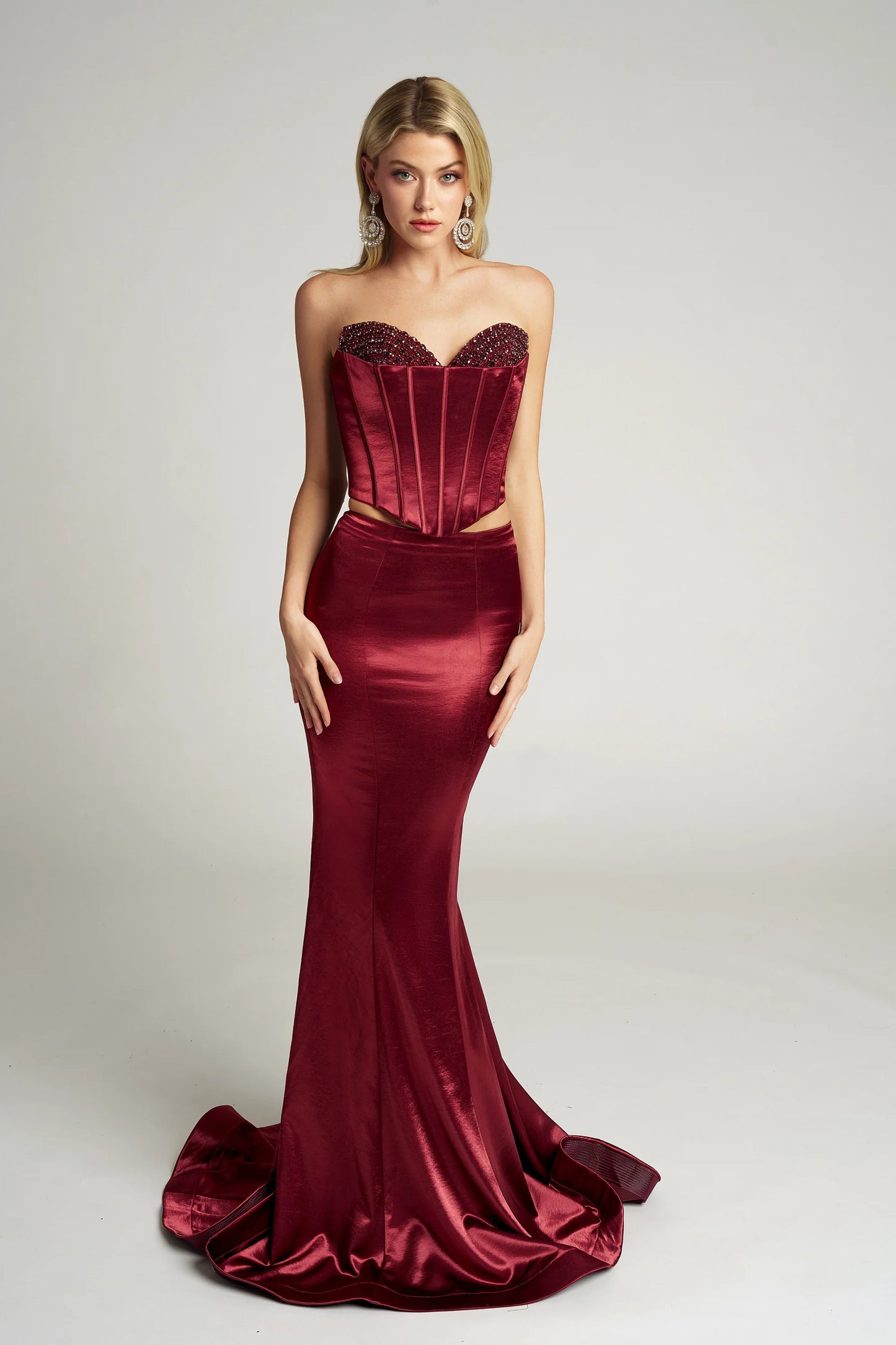 Portia & Scarlett - PS26170 - Strapless Corset Gown with Train