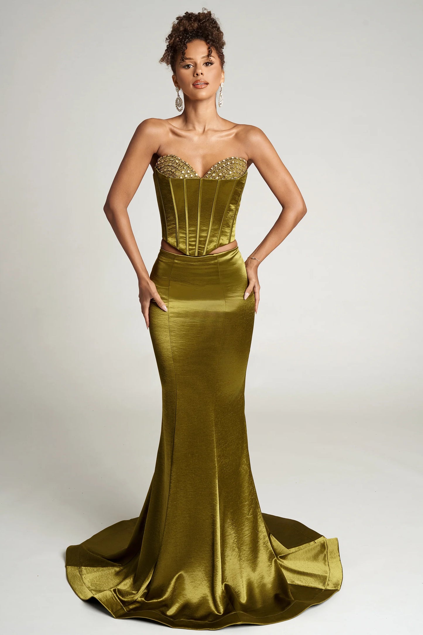 Portia & Scarlett - PS26170 - Strapless Corset Gown with Train