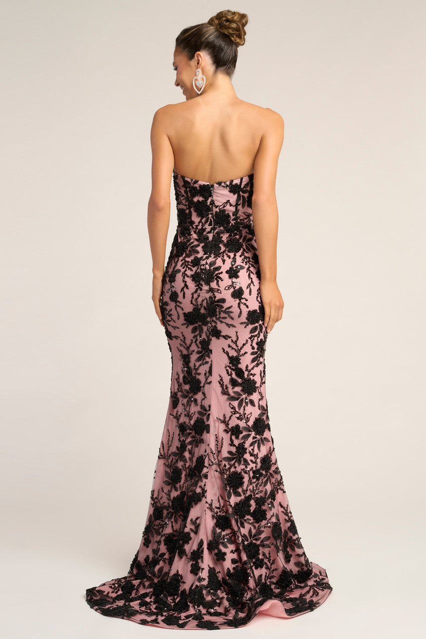 Portia & Scarlett - PS26302E - Embellished Gown with High Slit