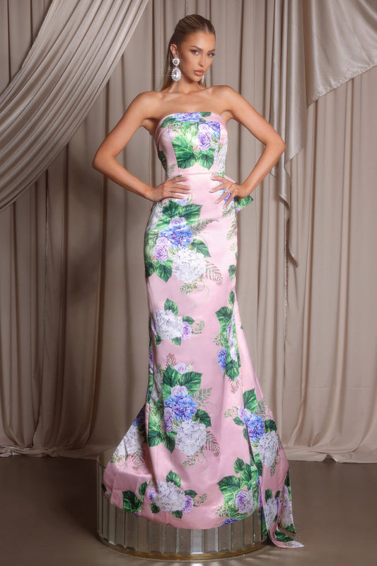 Portia & Scarlett - PS26308E - Strapless Floral Mermaid Gown