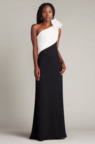TADASHI SHOJI - BOS23478L - KORRA ONE-SHOULDER CONTRAST GOWN