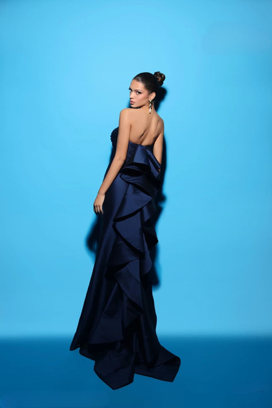 TARIK EDIZ - 98441 - Elegant Strapless Sheath Evening Dress
