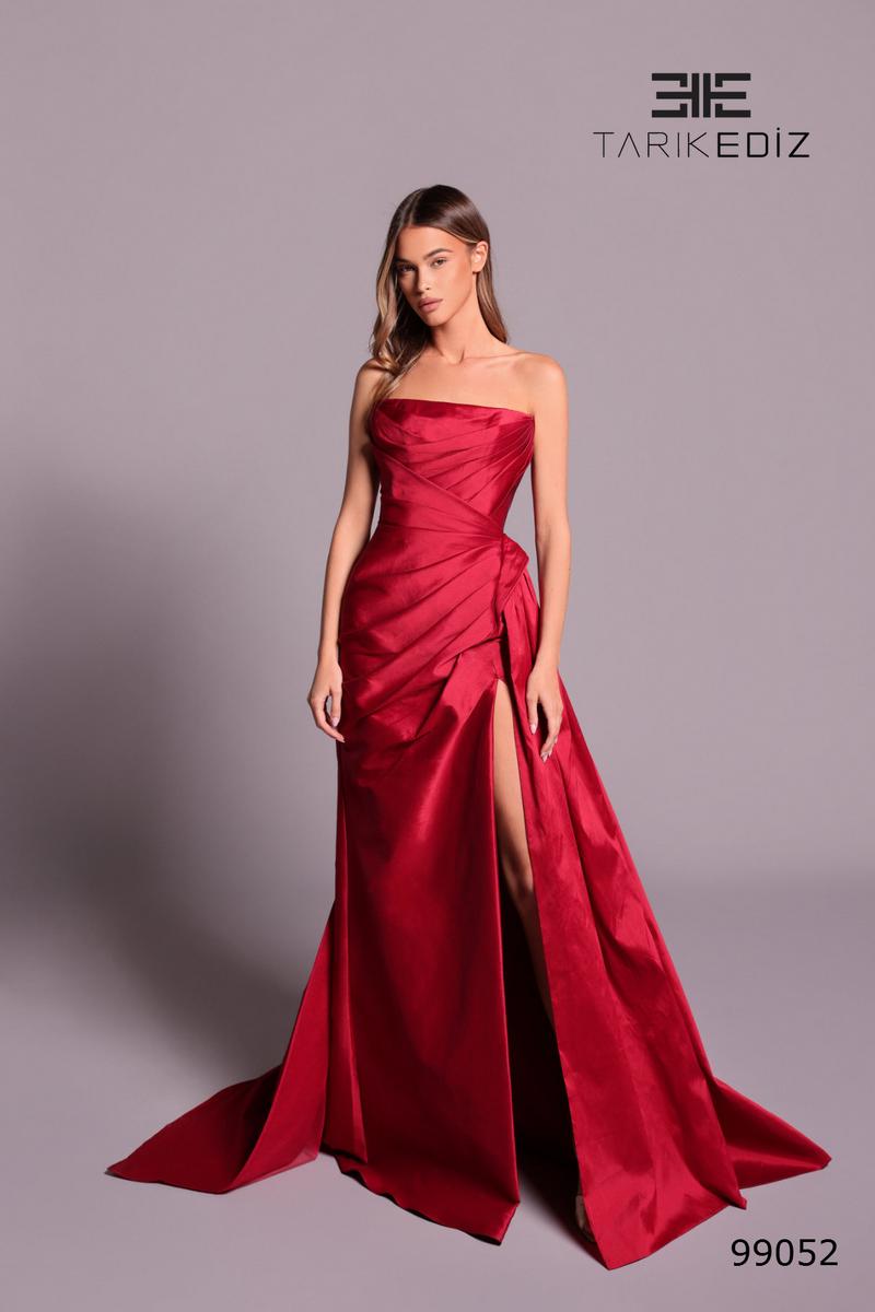 Tarik Ediz - 99052 - Madrona Strapless Draped Ball Gown