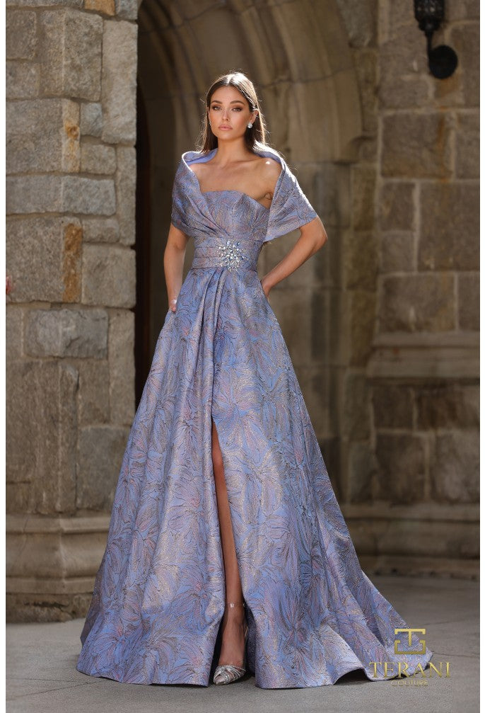 Terani Couture - 261M6453 - Off-Shoulder A-Line Gown