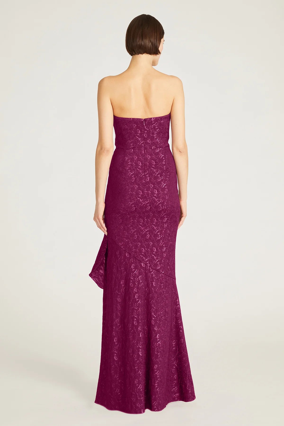 THEIA - 88110276 - AIMEE STRAPLESS JACQUARD GOWN