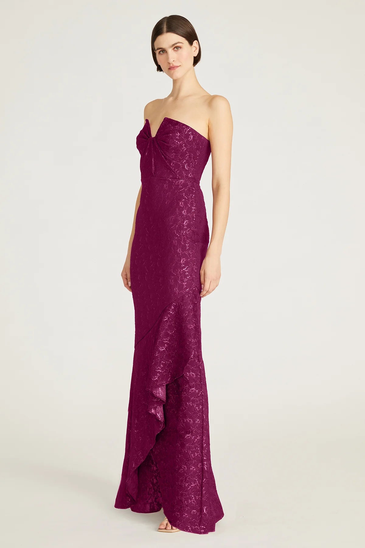 THEIA - 88110276 - AIMEE STRAPLESS JACQUARD GOWN